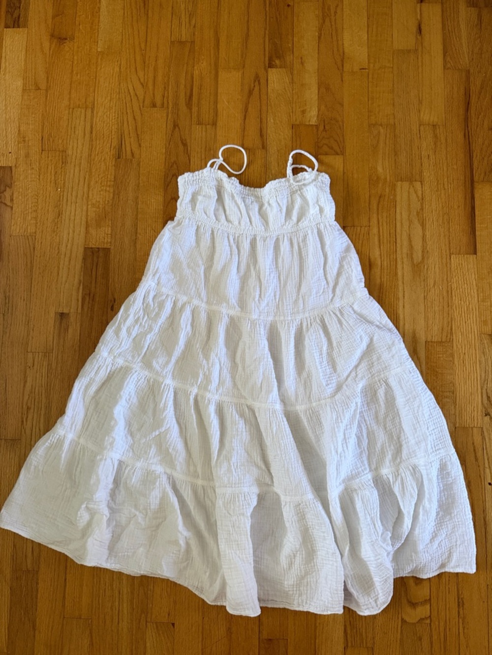 Aritzia linen ruffle dress